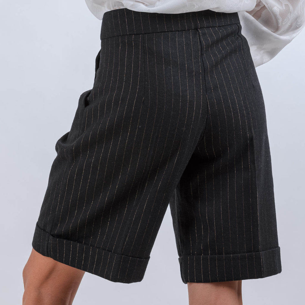 Golden Striped Bermuda Shorts - Zene
