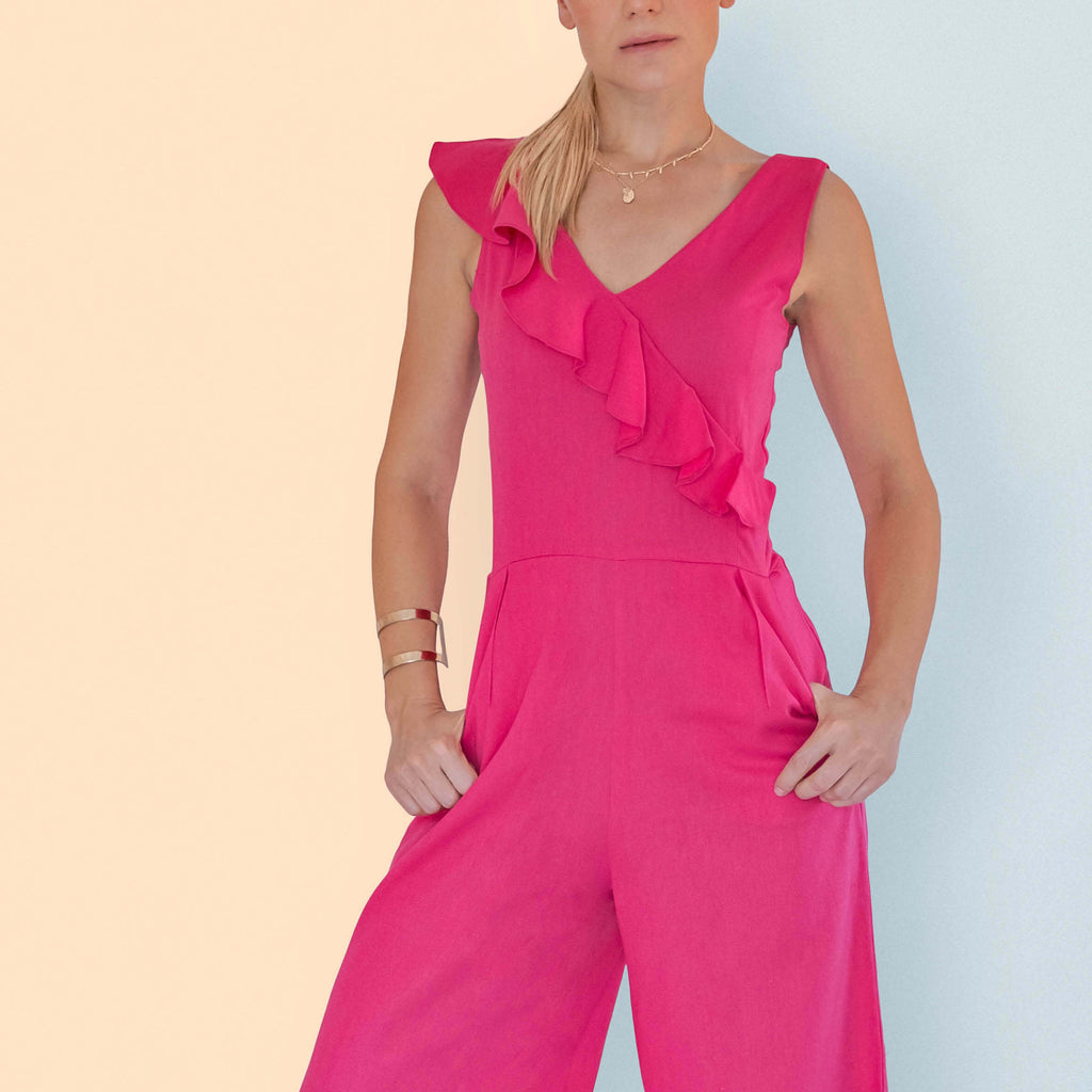 Linen Ruffled Jumpsuit - Zene