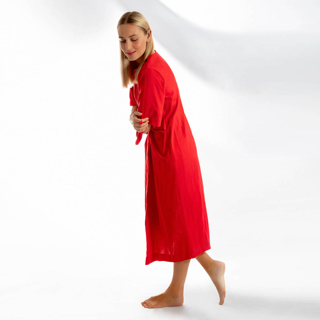 Midi Dress Tie Waist - Zene