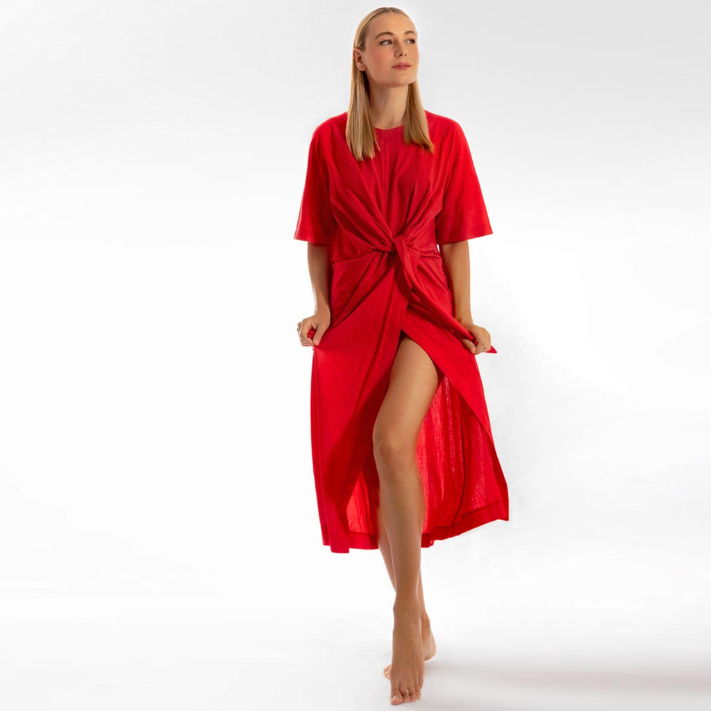 Midi Dress Tie Waist - Zene