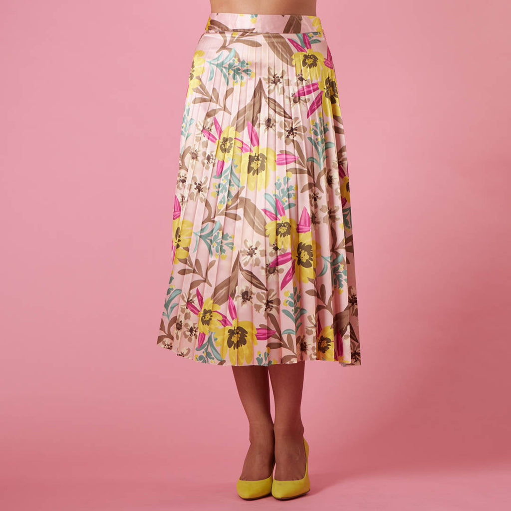 Pleated Satin Skirt - Zene