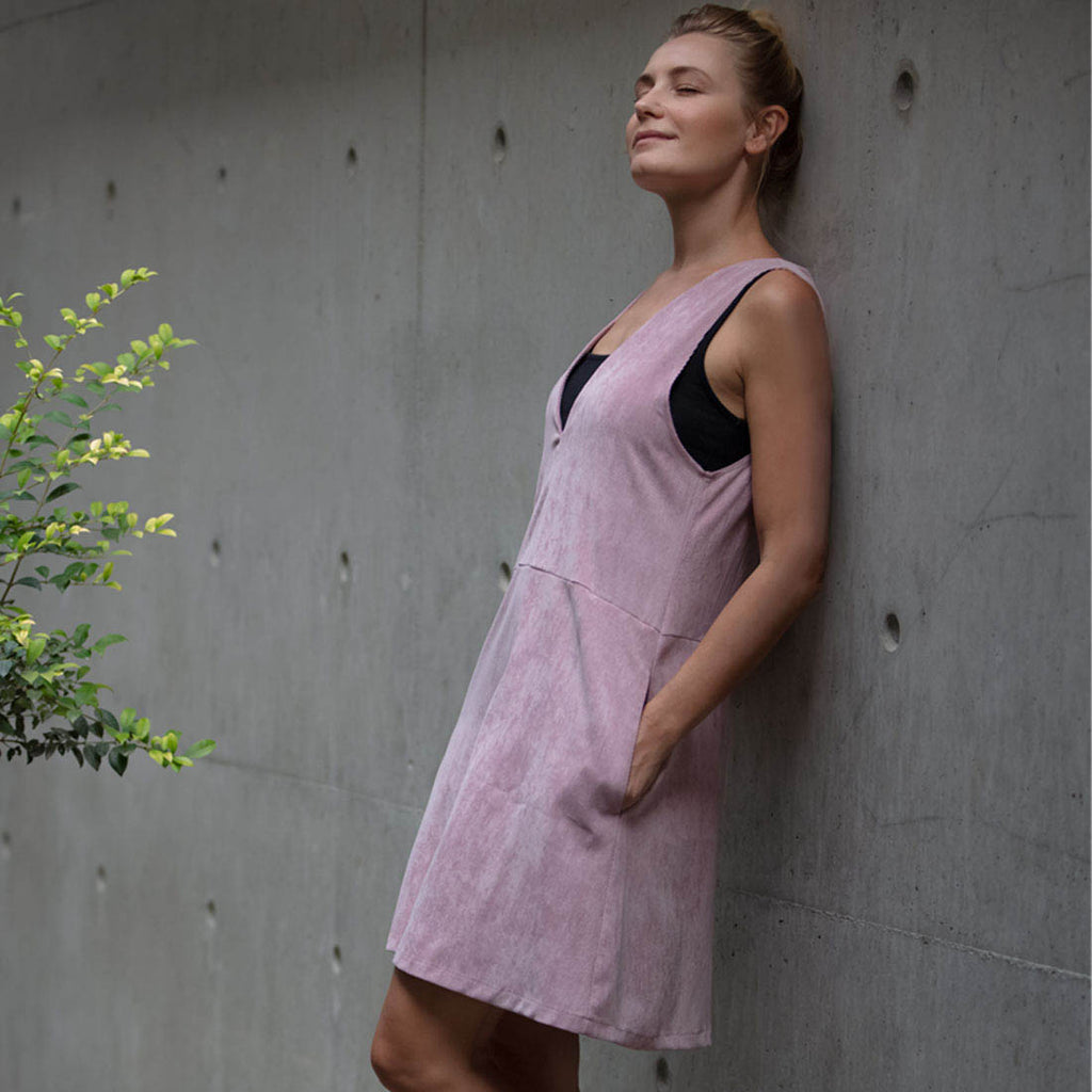 V-Neck Velvet Dress - Zene